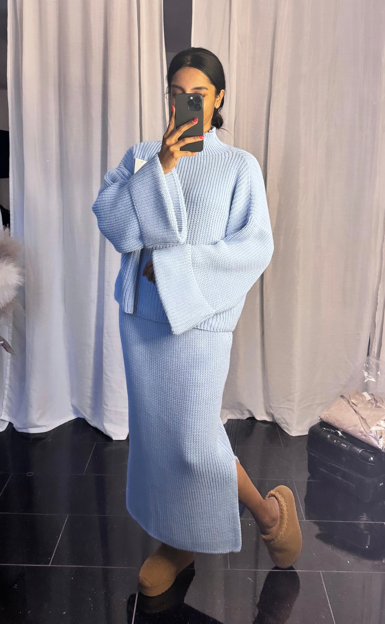 DINA TRUI MET ROK SET BLAUW PRE ORDER
